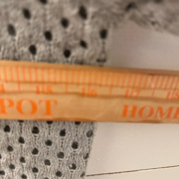 Y2K VINTAGE LIZETTE COLLECTION scallop collar crop grey woman acrylic sweater L - Picture 9 of 12